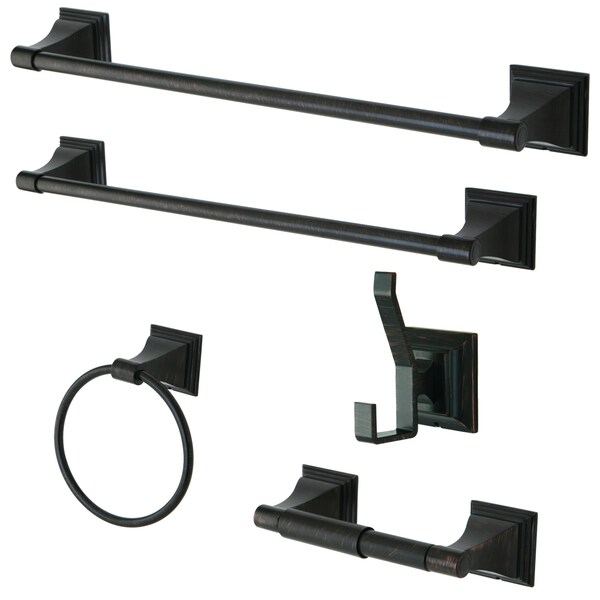 5-Piece Bathroom Accessory Set, Oil Rubbed Bronze